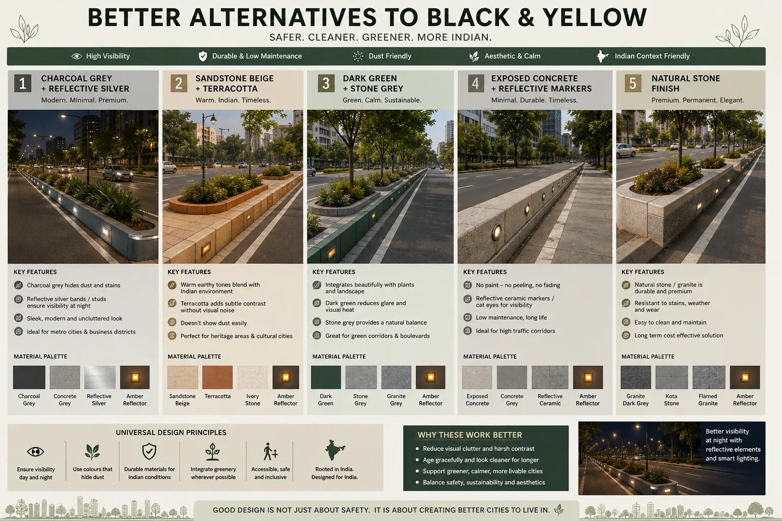 Road median design